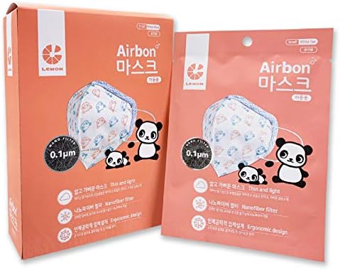 произведено в Корея, детска маска с нановолоконным филтър AIRQUEEN (50 бр. с цифри)