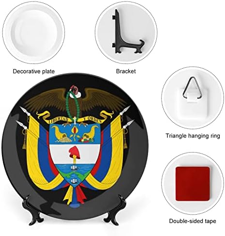 Националните символи на Колумбия Подвесная Керамична Декоративна Чиния с Поставка за дисплея на Индивидуални Сватбени Подаръци за Годишнината, за Двойката Майка