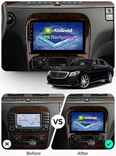 Автоматично Мултимедиен плеър, Система Android 9.1, Автомобилен Радиоприемник GPS с Докосване на екрана 9 Инча за Be.nz S 1999-2007, с навигационен Стерео радио, WiFi