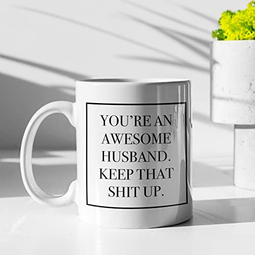 Забавен подарък за мъжа | Кафеена чаша в знак на благодарност за съпруг | Оригинална идея за подарък за рожден Ден, пенсиониране, Годишнина
