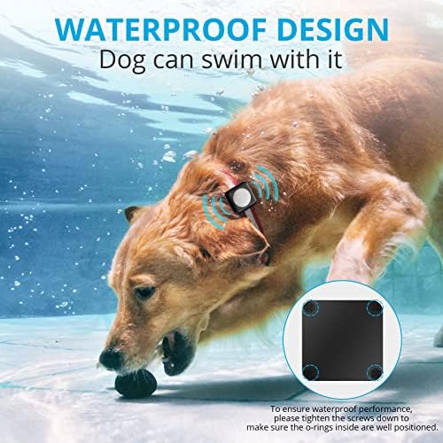 Водоустойчив Притежателя Яка за кучета SUPMEGA с въздушна маркирани с, Защитен Здрав Метален Калъф с въздушна етикет за Греди