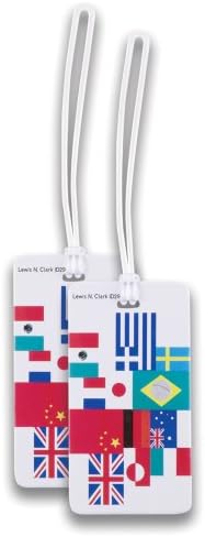 Багажная виси етикет с флага на сащ Люис Н. Кларк, 4,25X2,25 инча (2 опаковки)