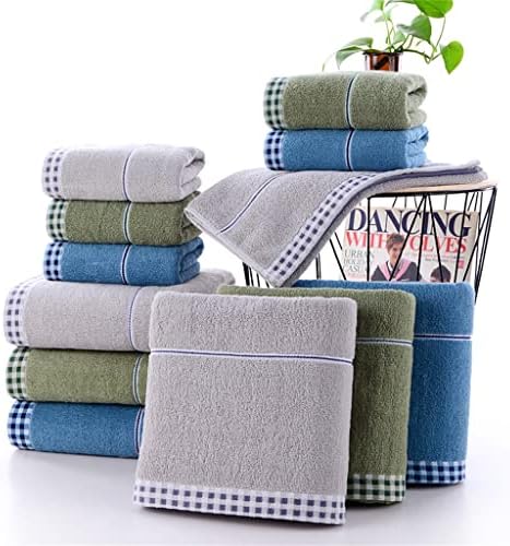 Комплект памучни хавлиени кърпи ZSEDP, Впитывающее кърпа, Однотонное Мека Кърпа за ръце, Комплект кърпи за Душ (Цвят: сив, размер