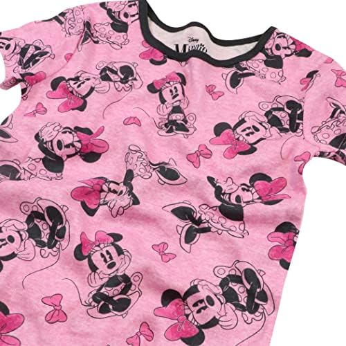 Комплект Памучни пижами за момичета Disney от 4 теми, плътно в близост до тялото
