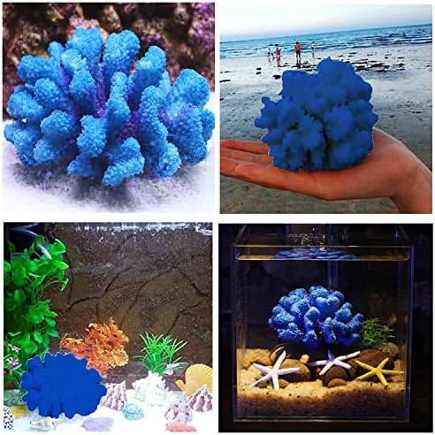 PINVNBY Изкуствен Коралов Орнамент, Орнаменти от Подводни Морски Растения, Декорация от Корали за Аквариум, Аквариум Растенията