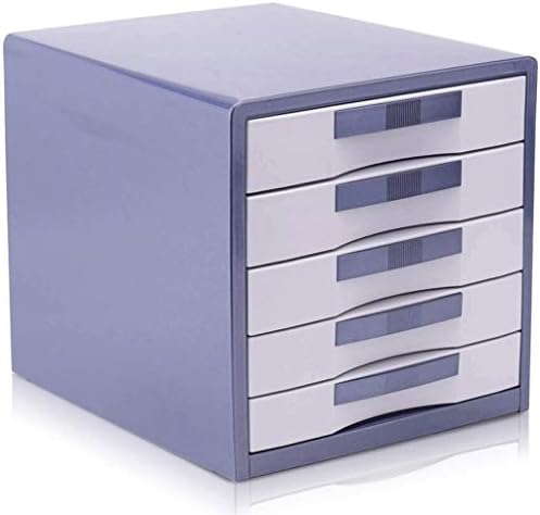 Файлов мениджър YFQHDD - Прибиращ се метален шкаф шкаф с Ключалка, Органайзер за настолни кутии，30 * 35 * 30.8 см (Цвят: синьо)