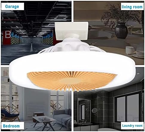 Вентилатор на тавана ERREJ с ярки лампи 6000 До, led лампа с мощност 30 W, вентилатор на тавана, за скрит монтаж в закрито - вентилатори за вътрешно осветление спални, хол (Цв?