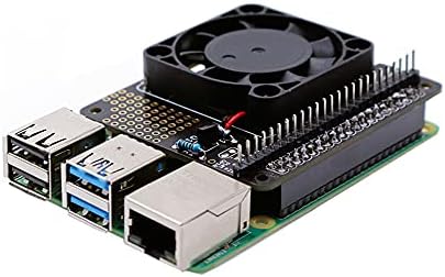 Treedix е Съвместим с Комплекта на радиатора Raspberry 4/4B Фен Шапка Такса за разширяване на GPIO с PWM-управление с Един охлаждащ