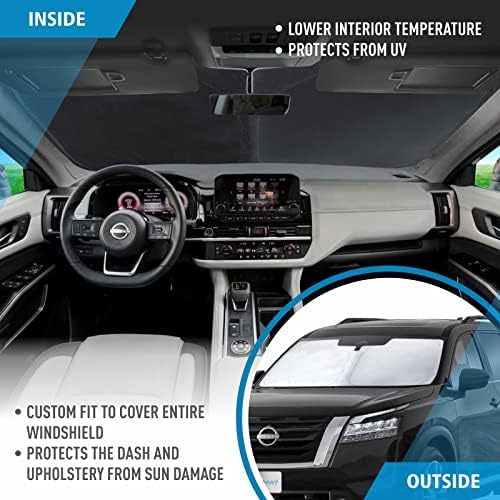 Сенника на предното стъкло CLIMART за Nissan Pathfinder 2022-2023 - Сгъваема кола козирка от слънцето Кола сенника - Солнцезащитная