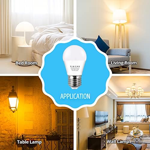 Led лампа PINYOU 3W се Равнява на лампочкам мощност от 25 W, led лампа A15 Мек бял цвят 2700K енергоспестяващи лампи с ниска