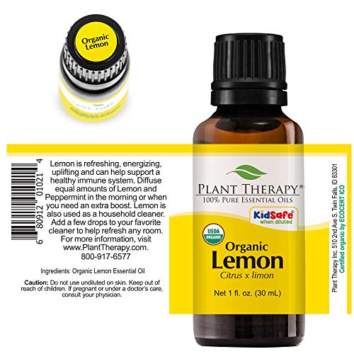 Растителна терапия Органично Етерично масло от Лимон Чист, сертифицирано от Министерството на селското стопанство на САЩ Органично,