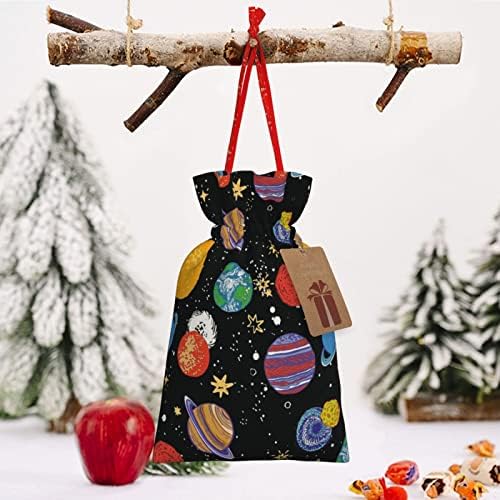 Чанти с завязками За Коледни подаръци Galaxy-Sky-Star-Earth Подаръчни Торбички За опаковане на Коледни подаръци Торби За опаковане