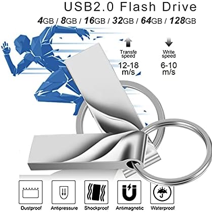 метален USB флаш памет 32 GB 16 GB пръчка Водоустойчив Флаш памет 8 GB флаш памет USB 2.0 USB Stick Key custom лого (Цвят: 2, размер: