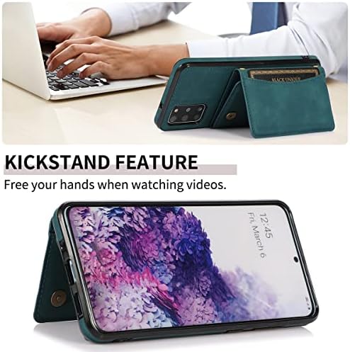 Дизайн за Samsung S20 FE Folio Flip Кожен Калъф-портфейл с Отделения за кредитни карти, Калъфи за телефони със Стойка устойчив на удари