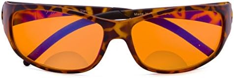 Eyekepper Сини Блокер Кехлибар, Бифокални очила за спане-Нощни Бифокални ридеры-Специални очила с orange тонировкой (Черепаховая)