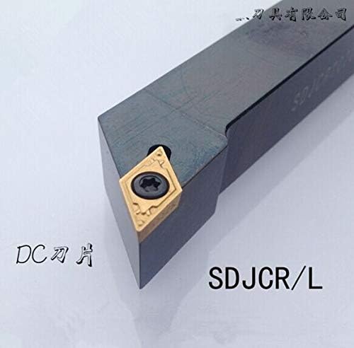 Притежателят на струг инструмент FINCOS с ЦПУ 10 мм SDJCR1010H07 + 10 бр. Вафла от цементированного карбид 1 Комбинация Отрезных Режещи пластини