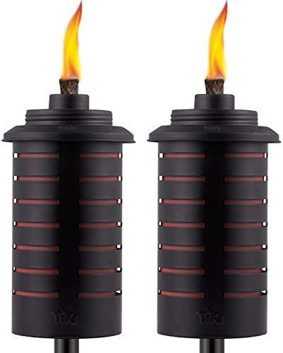TIKI Brand 1218011 Clean Burn BiteFighter 64 Течни унции Горивната горелка TIKI Факел, Прозрачен и Маркова, Лесно за Инсталиране На 65-Инчовата