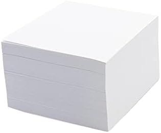 500 Листа Лепкави Бележки за водене на Бележки, Празна Хартия с размер 3x3 инча, Не е Лепкава, Бял Куб За водене на Бележки, Сменяеми