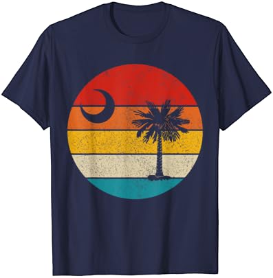 Реколта Тениска с държавния Флага на Южна Каролина Palmetto Moon SC Pride