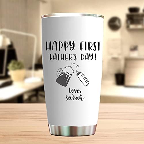 Персонализирани Стоманена чаша Happy First Father ' s Day 20 грама, Сладък Подарък за дете и баща На Първия Ден на баща