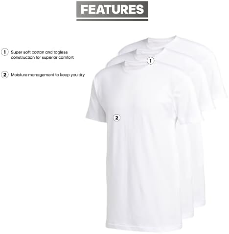Мъжка спортна риза адидас Comfort с кръгло деколте (3 опаковки)
