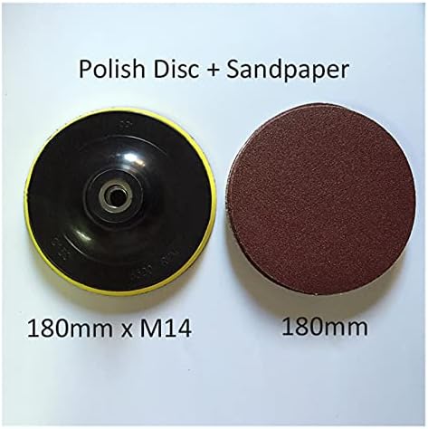 Шкурка за полиране на дърво и метал M14 180 мм, Полировальный диск + 10 затягане на дискове за шкурка 180 mm, се използва за