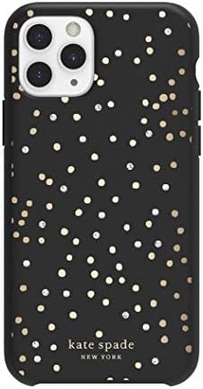 Калъф кейт Спейд New York Disco Точки за iPhone 11 Pro - Мека На Допир Твърда Защитна обвивка, Черен цвят