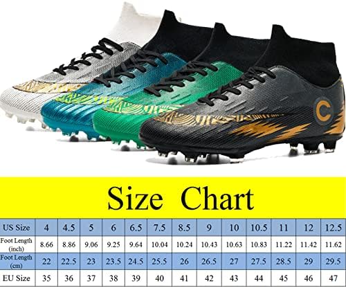 YANGTAOZI Мъжки Футболни Обувки Професионални Шпайкове Футболни Обувки С Висок Берцем За Момчетата На Открито Дишащи Футболни