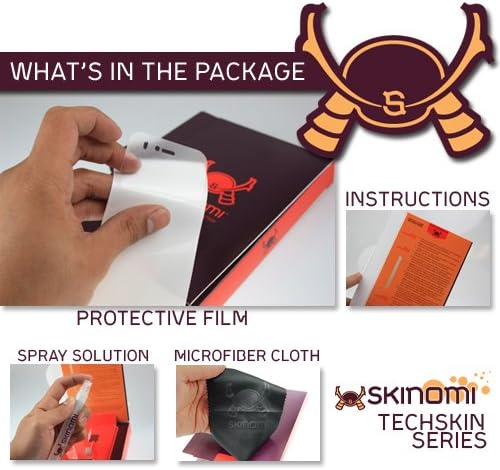 Защитно фолио Skinomi, съвместима с Motorola Defy Mini (XT320), Прозрачен филм TechSkin TPU със защита от мехурчета HD