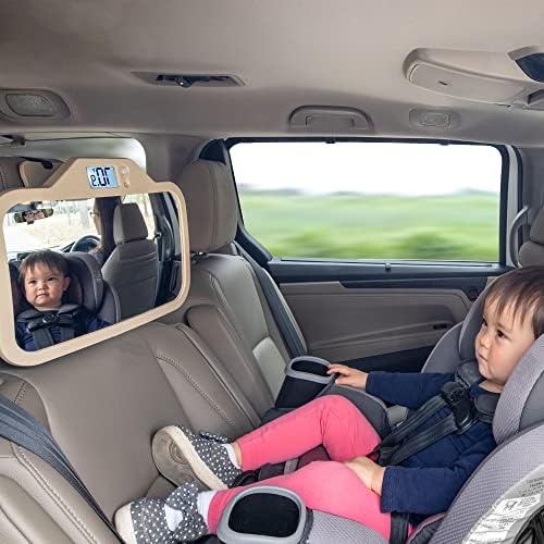 Термозеркалье за детско столче за кола с дисплей на температурата за бебета|новородено, с лице към задния седалката, необходимо