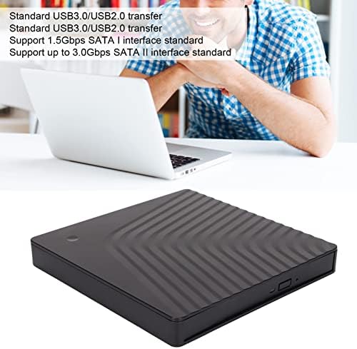 Външен DVD-диск Sanpyl, Подвижни Корпус и оптично устройство за лаптоп USB3.0/USB2.0, Преносим диск на оптичното DVD-плейър, скорост