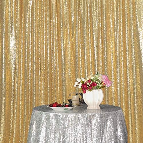 Квадратен Фон С Пайети 10 МЕТРА x 10 метра Златна Завеса Фон Украса на Сватбени партита