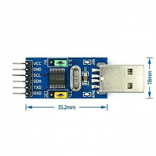 PartsBeiz CH341T Модул 2 в 1 3,3 5 В USB за I2C IIC USB UART за TTL едно-чип зареждане на серийния порт