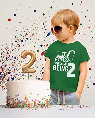 Тениска Tstars на 2-ри Рожден Ден, Подаръци за 2-Годишно Момче, Строителни Ризи за Деца