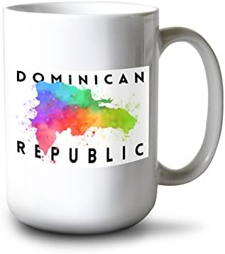 Фенер Press Доминиканска Република, Абстрактна Акварел (Множество чанта, изработена от памук)