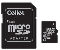 Карта памет Cellet microSD 2 GB за телефон Samsung SGH-I770 SAGE с адаптер за SD карта.