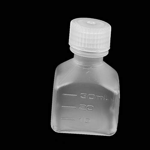 X-DREE 5шт 30 мл PP с Квадратно уплътнение с широко гърло на Бутилка, за реагенти Бутилка за химични проби (5шт 30 мл PP с Квадратно уплътнение с широко гърло Реагент боттиль