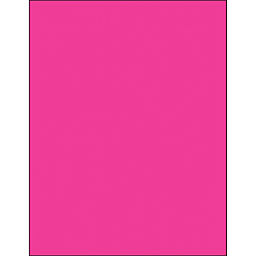 Подвижни Правоъгълни Лазерни етикети /Стикери, 8 1/2 x 11, Флуоресцентно розово, (100 Етикета на калъф)