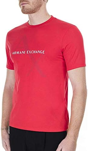Мъжка тениска с кръгло деколте и лого A|X ARMANI EXCHANGE