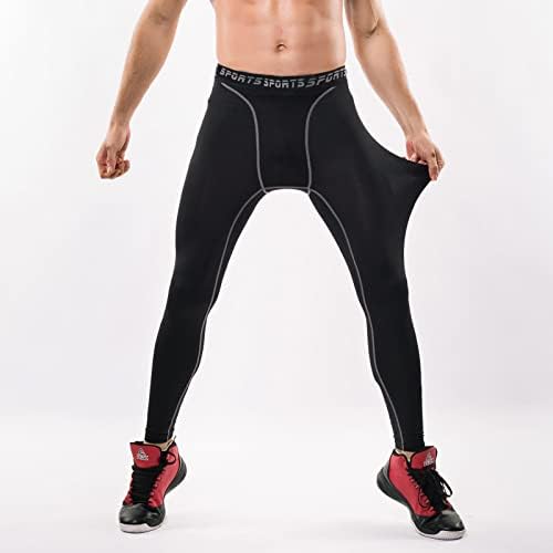 Мъжки Компресия Панталони 3 Опаковки Хладни, Сухи Чорапогащник Гамаши Основен Слой за Тренировка В Залата Бягане
