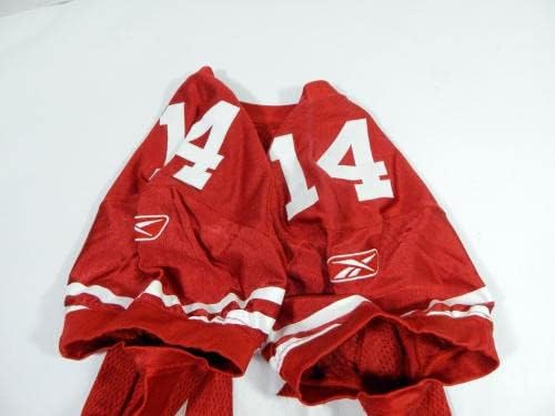 2009 San Francisco 49ers 14 Пусна Червената фланелка 44 DP30885 - Използваните тениски За игри NFL Без подпис