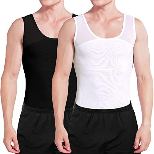 Мъжки Компресиране Риза за повишаване на доверието в гърдите (M-3XL), Прикрива Гинекомастию Moobs/ Жилетка За Отслабване