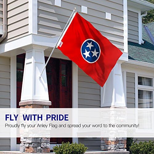 АНЛЭЙ летят по посока на вятъра държавен флаг 3x5 постер фута Тенеси полиестер - ярък цвят и вехне доказателство - заглавие