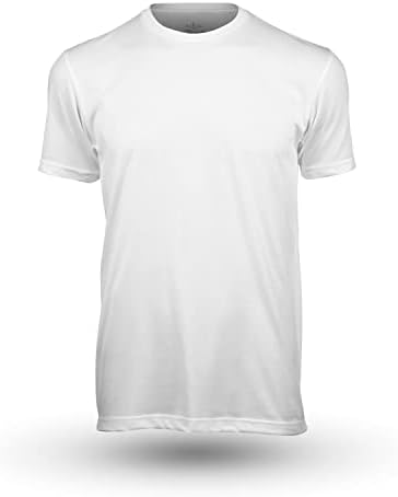 Пресни Чисти тениски Бяла тениска за мъже е Мека и облегающая Мъжки t-shirt - Памучен Поли-смес - Предварително изсушен тениска