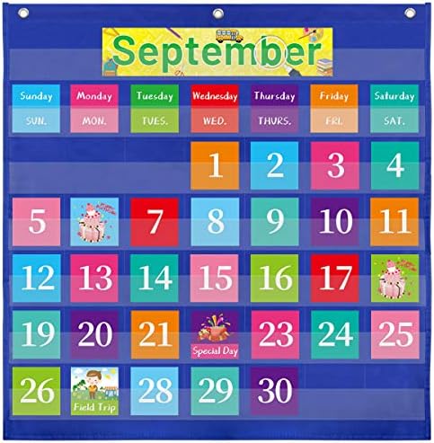 Джобен календар за месец с 96 карти за класни аксесоари за дома и училище