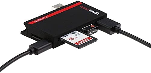 Navitech 2 в 1 Лаптоп /Таблет USB 3.0 /2.0 на Адаптер-hub /Вход Micro USB устройство за четене на карти SD/Micro SD карта, Съвместима