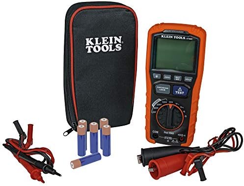 Мултицет Klein Tools ET600, Мегаомметр, тестер за изолация и Цифров Клещевой м CL800, Автоматична настройка на TRMS, Напрежение