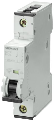 Допълнителен протектор Siemens 5SY41256, Номинална на UL 1077, 1 щифта ключа, Максимална мощност на 25 Ампера, Характеристика на изключване