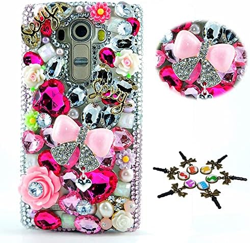 Калъф за телефон STENES Bling, съвместим с калъф LG K52 - Стилен - 3D Ръчно изработени [Series на Sparkle] Принцеса Розови