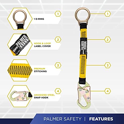 Комплект предпазни колани Palmer Safety За защита от падане I Конструкция на предпазен колан + Различни ремък + удължителен кабел D-образни халки
